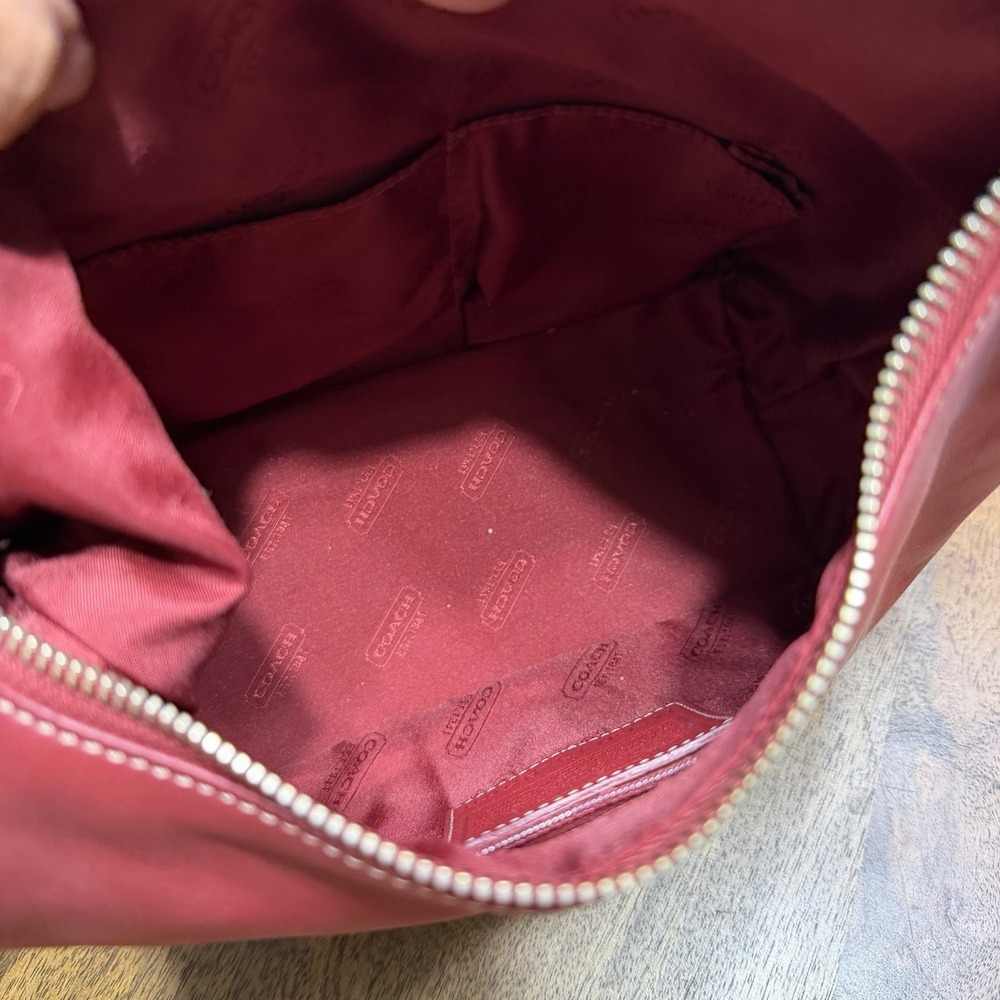 Coach Vintage Red Leather Legacy Sling Hobo Bag 9566 Y2K Shoulder Bag - Picture 11 of 13